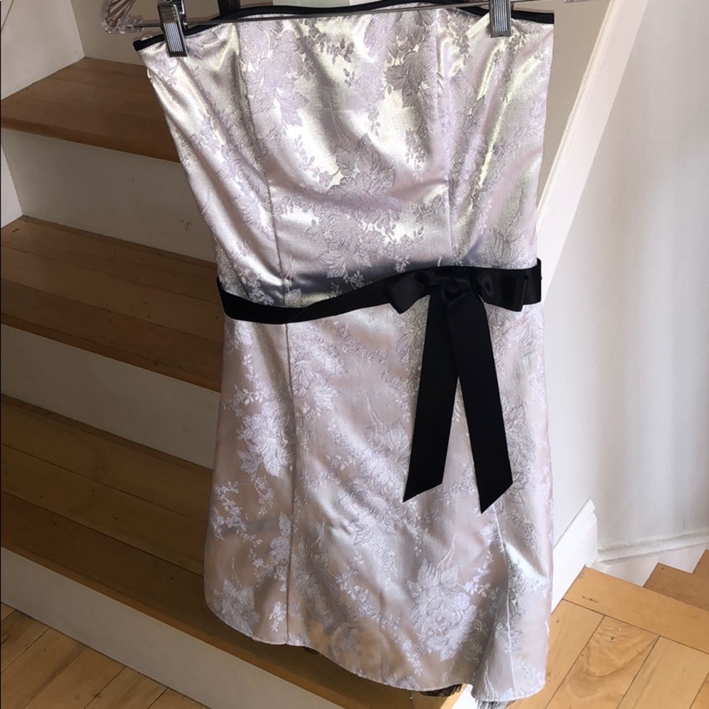 Light Purple/ Silver Strapless Dress